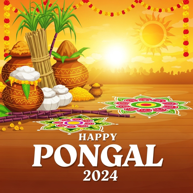 Pongal 2024 Greetings and Festive Joy | Tamil Harvest Festival