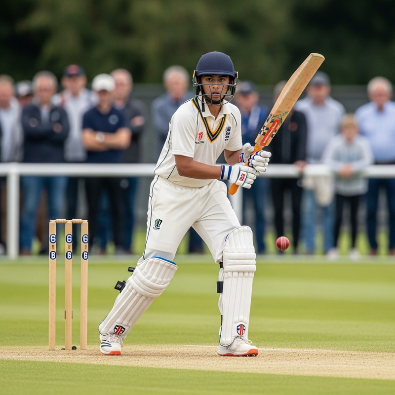 Talented 18-Year-Old Asian Cricket Player Showcases Passion on Pitch