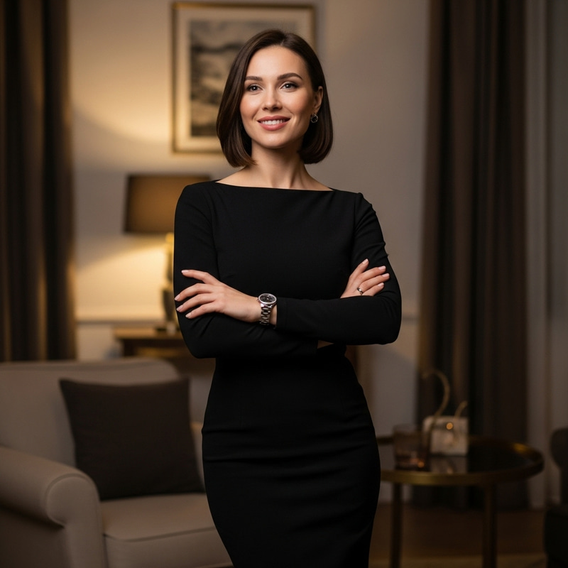 Sophisticated Female in Black Underwear Exuding Elegance Sophisticated Female in Black Underwear Exuding Elegance