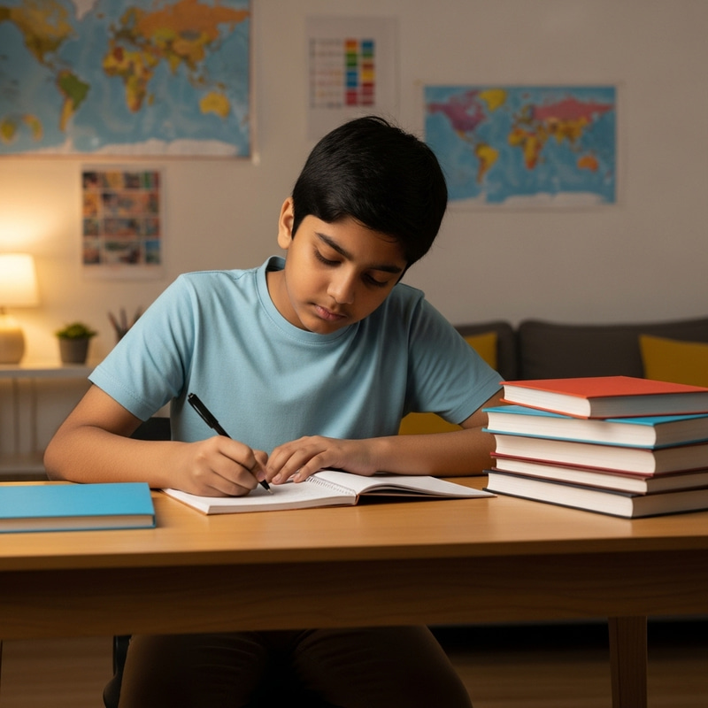 A Boy Writing Questions: Cultivating Curiosity