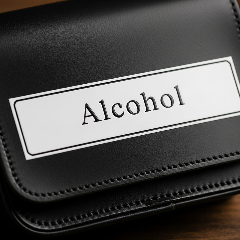 Alcohol Pocket | Stylish Black Leather Pouch