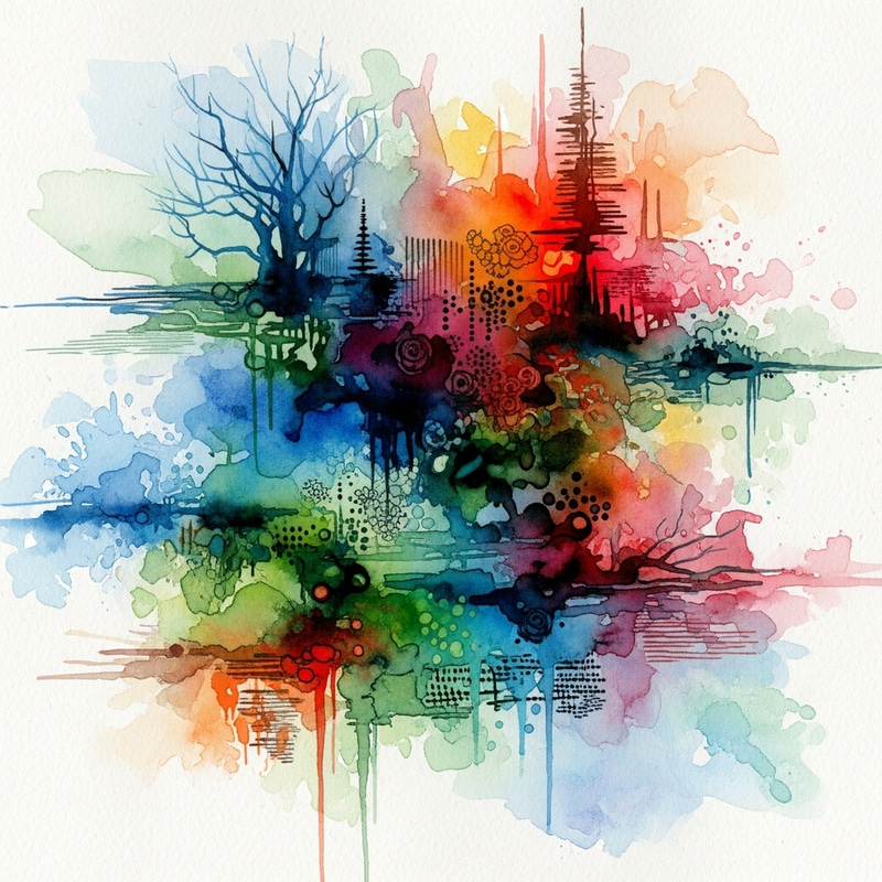 Abstract Watercolor Textures: Vivid Artistry