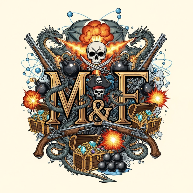 MF Logo Design: Pirates, Dragons & Science Fusion MF Logo Design: Pirates, Dragons & Science Fusion
