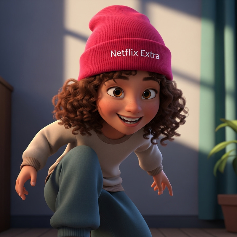 Dynamic Animated Pixar Girl | Netflix Extra Illustration