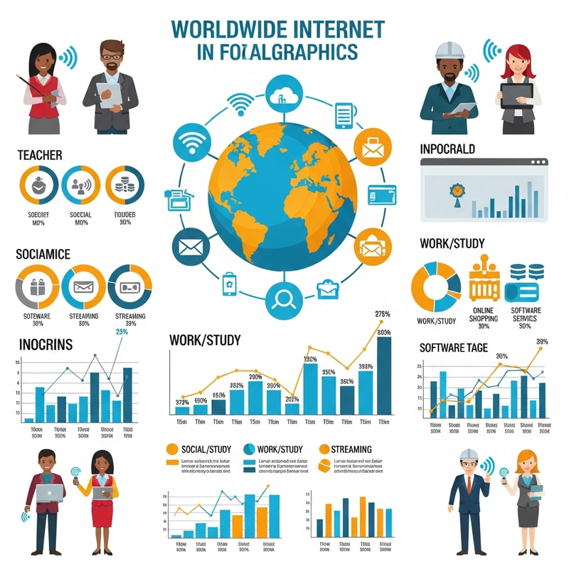 Internet Impact: How Internet Shapes Our Daily Lives - Infographic Internet Impact: How Internet Shapes Our Daily Lives - Infographic