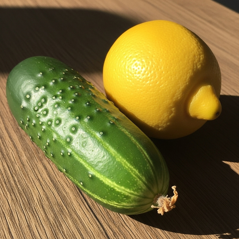 Vivid Lemon and Fresh Cucumber - Natural Bounty Captured Vivid Lemon and Fresh Cucumber - Natural Bounty Captured