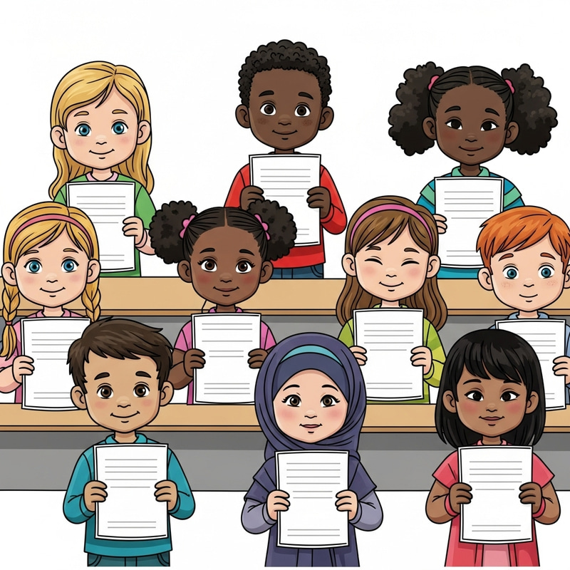 Diverse Elementary Students Excelling in Classwork Diverse Elementary Students Excelling in Classwork
