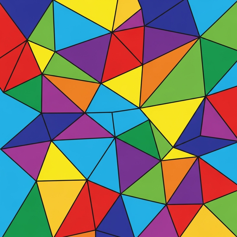 Colorful Triangle Tessellation Art for 8th Graders | Playful Geometric Patterns Colorful Triangle Tessellation Art for 8th Graders | Playful Geometric Patterns