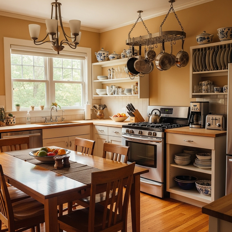 Vibrant and Inviting Kitchen Scene Background Vibrant and Inviting Kitchen Scene Background