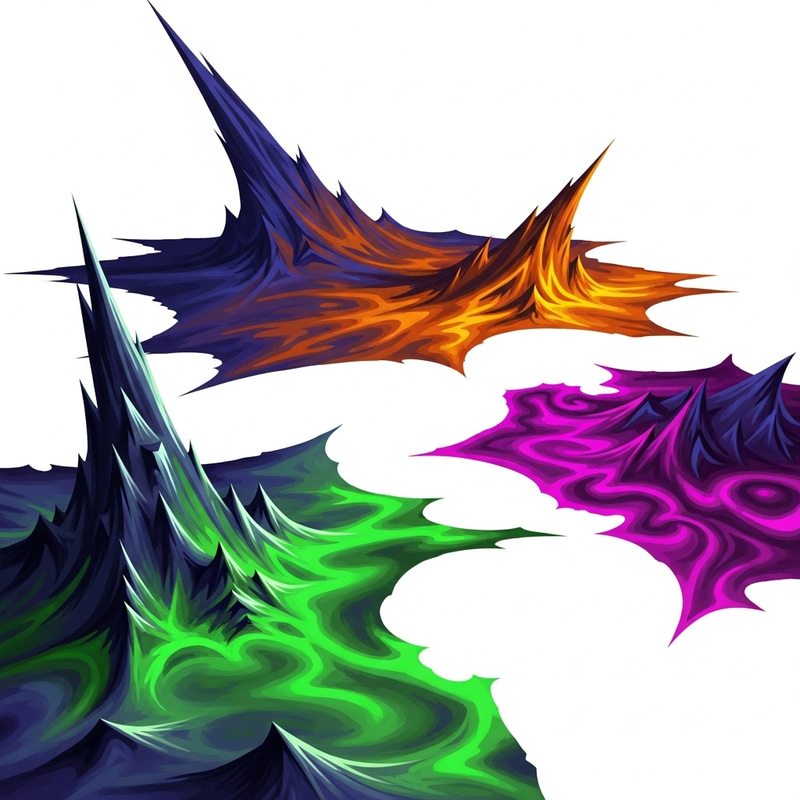 Vibrant Alien Planet with Unique Landmass Textures