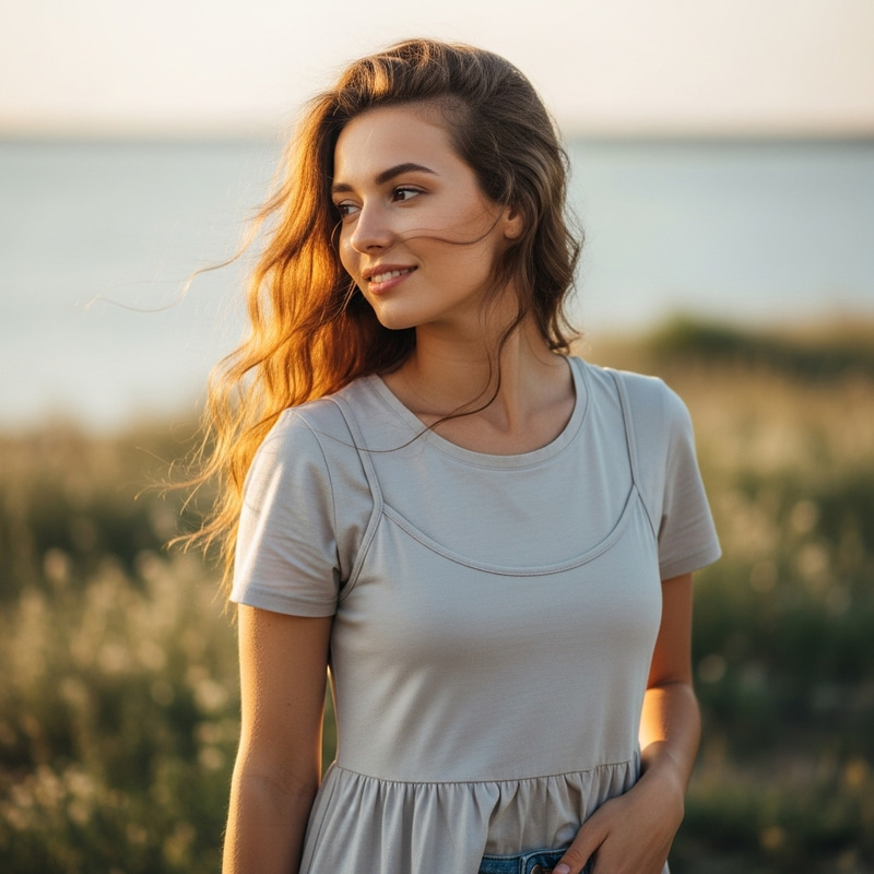 Captivating Casual Moments of a Young Woman Captivating Casual Moments of a Young Woman