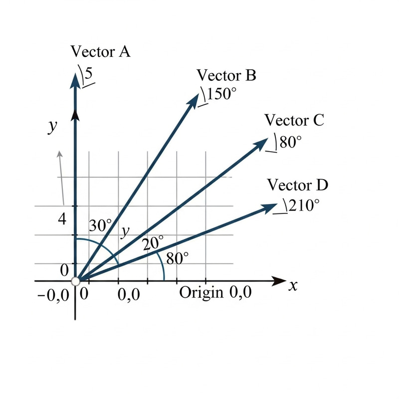 Cartesian Plane Vectors from Polar Coordinates Cartesian Plane Vectors from Polar Coordinates