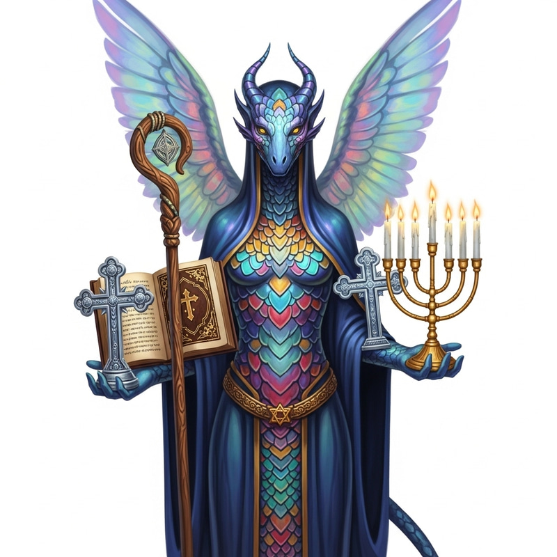 Otherworldly Creature with Religious Artifacts | Divine Being Otherworldly Creature with Religious Artifacts | Divine Being