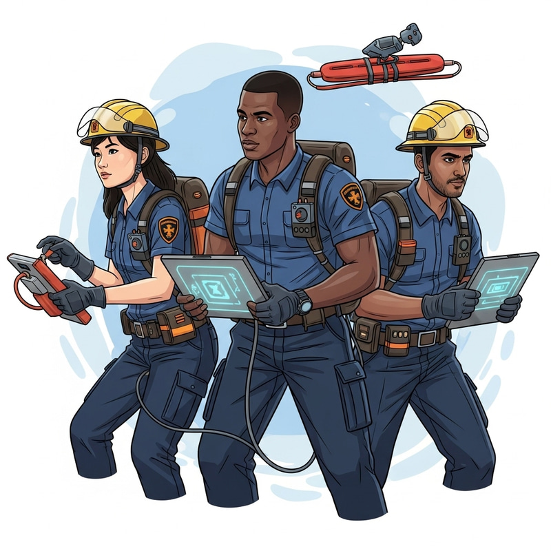 Emergency Responders with Latest Life-Saving Equipment Emergency Responders with Latest Life-Saving Equipment