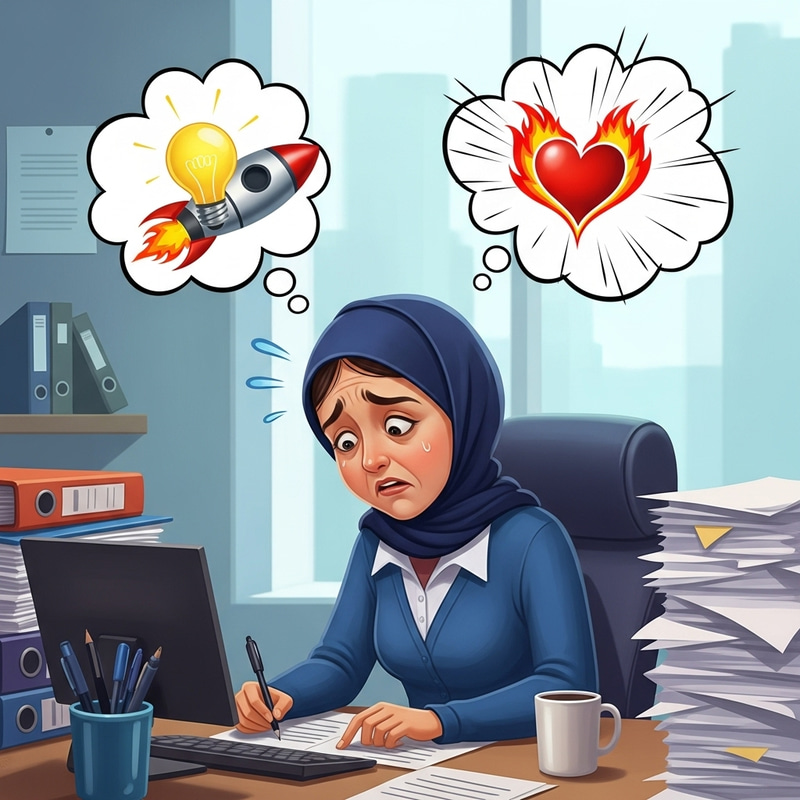 Vibrant Cartoon Office Scene Illustration Vibrant Cartoon Office Scene Illustration