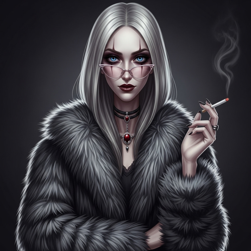 Sinister Beauty: Mysterious Young Woman Sinister Beauty: Mysterious Young Woman