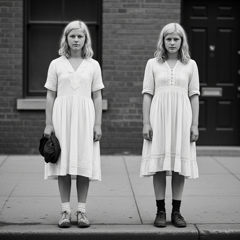 Vintage Street Photography: Candid Girls in White Dresses Vintage Street Photography: Candid Girls in White Dresses
