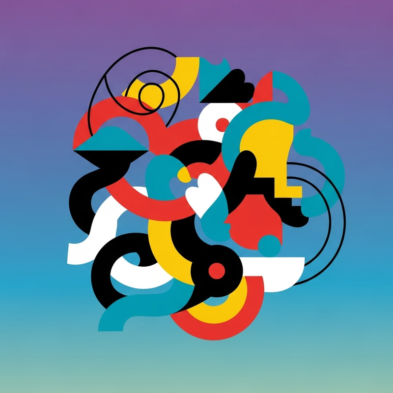 Abstract Collaboration Art: Synergy in Color Abstract Collaboration Art: Synergy in Color