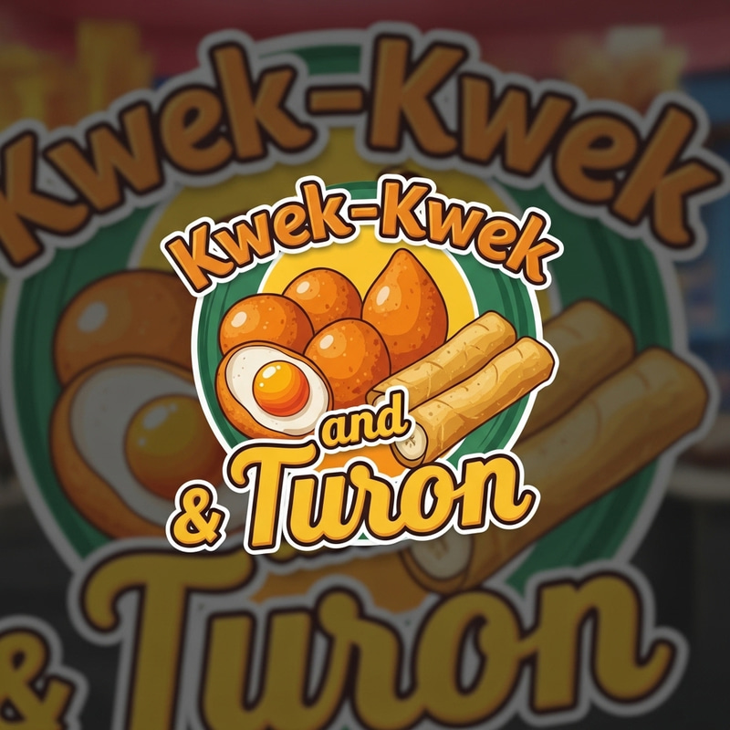 Iconic Street Food Logo: Kwek-Kwek & Turon Design Iconic Street Food Logo: Kwek-Kwek & Turon Design
