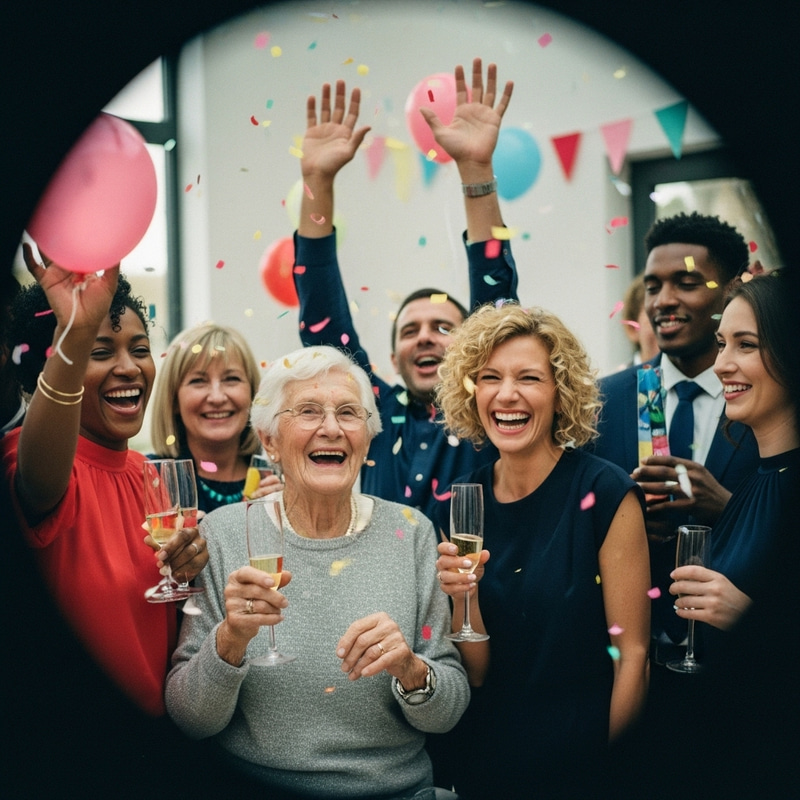 Vintage Retirement Party Scene | Nostalgic Film Celebration Vintage Retirement Party Scene | Nostalgic Film Celebration