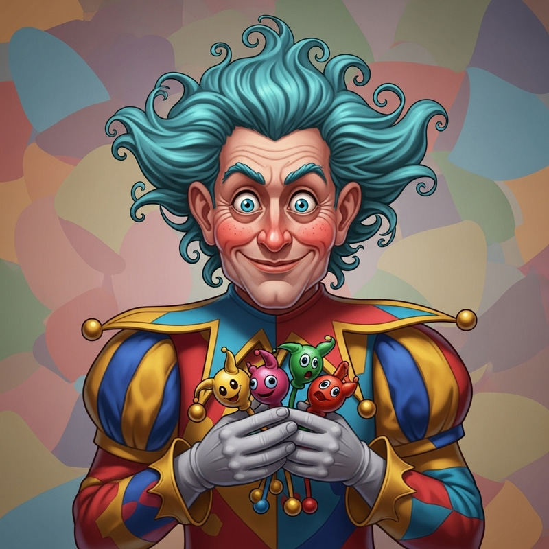 Whimsical Nft Joker Playing Card Character Art