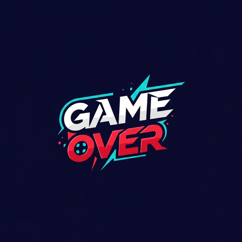 Creative Game Over Logo for Software Developers | Tech & Gaming Creative Game Over Logo for Software Developers | Tech & Gaming