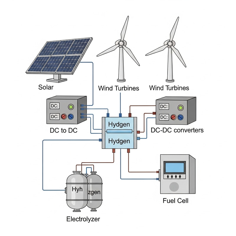 Clean Energy System: Solar Panel, Wind Turbine, DC Converter Model Clean Energy System: Solar Panel, Wind Turbine, DC Converter Model