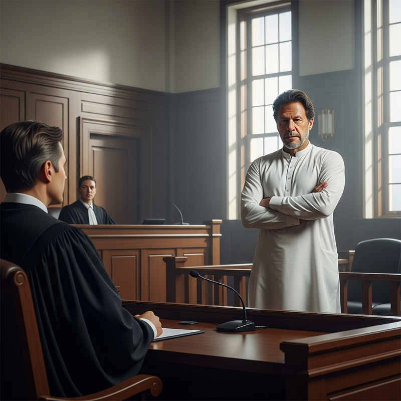 Imran Khan's Confident Trial in Pakistani Jail with Judge