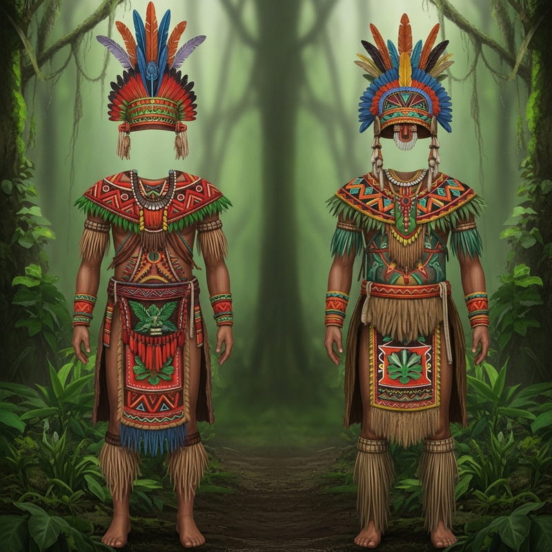 Lost Ancient Jungle Civilization Clothing: Mystical Attire Lost Ancient Jungle Civilization Clothing: Mystical Attire