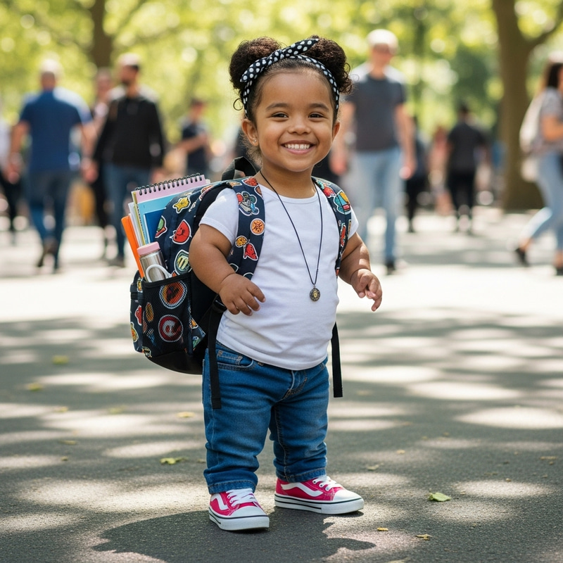Celebrating Diversity: Inspirational Teen Embracing Unique Style in Urban Park