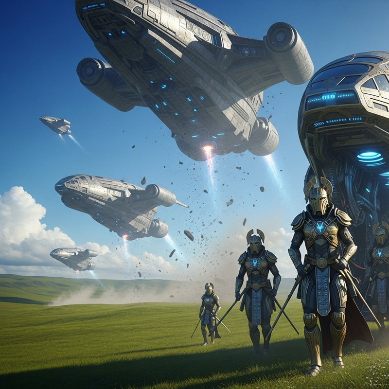 Arrival of Annunaki Extraterrestrials | High-Quality Realistic Image