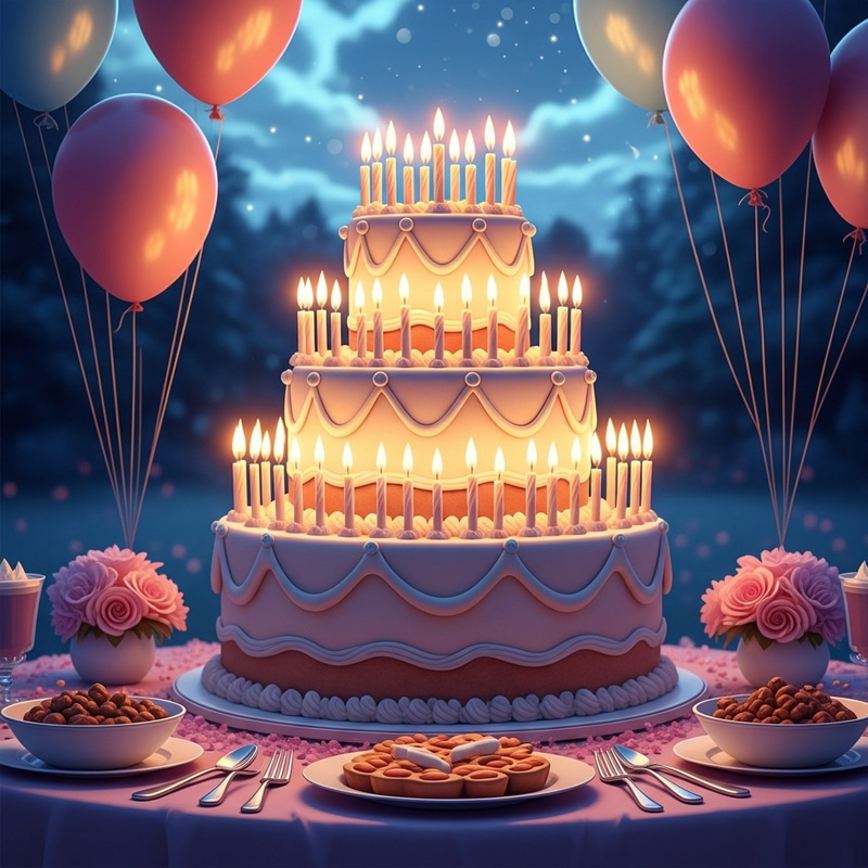 Intricately Detailed 1950s Birthday Cake | Nostalgic Vintage Charm Intricately Detailed 1950s Birthday Cake | Nostalgic Vintage Charm