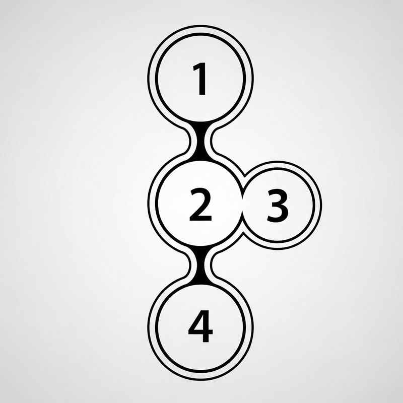 Vertical List of Connected Circles for Number Display Vertical List of Connected Circles for Number Display