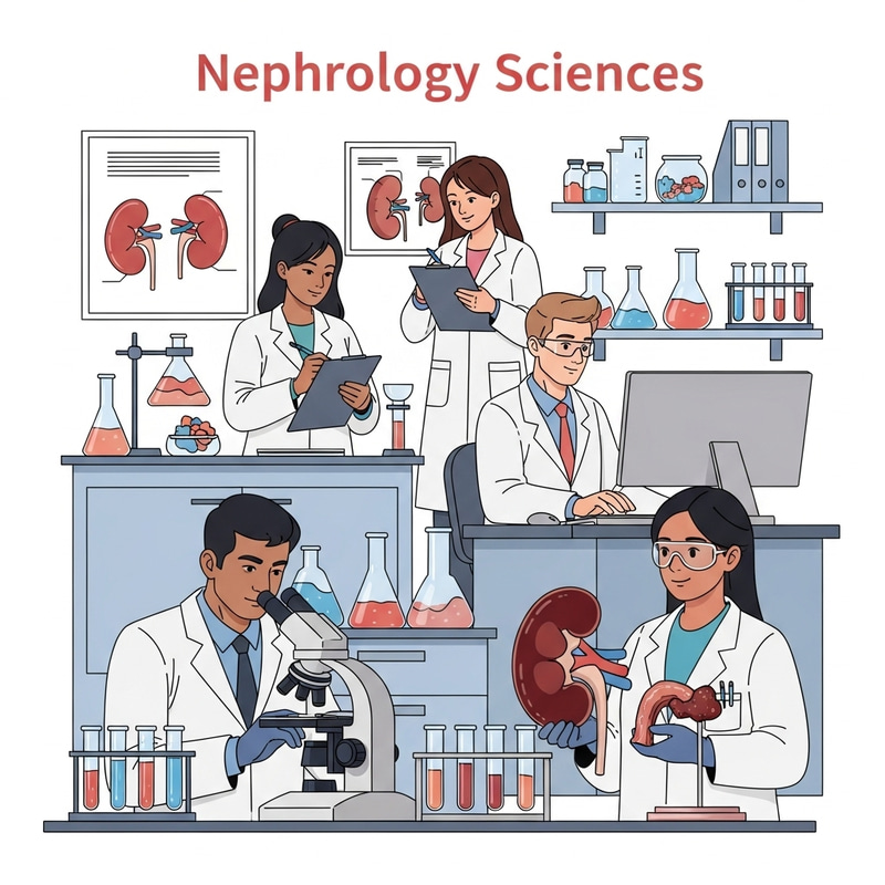 Nephrology Research Team in Laboratory - Multicultural Scientists at Work