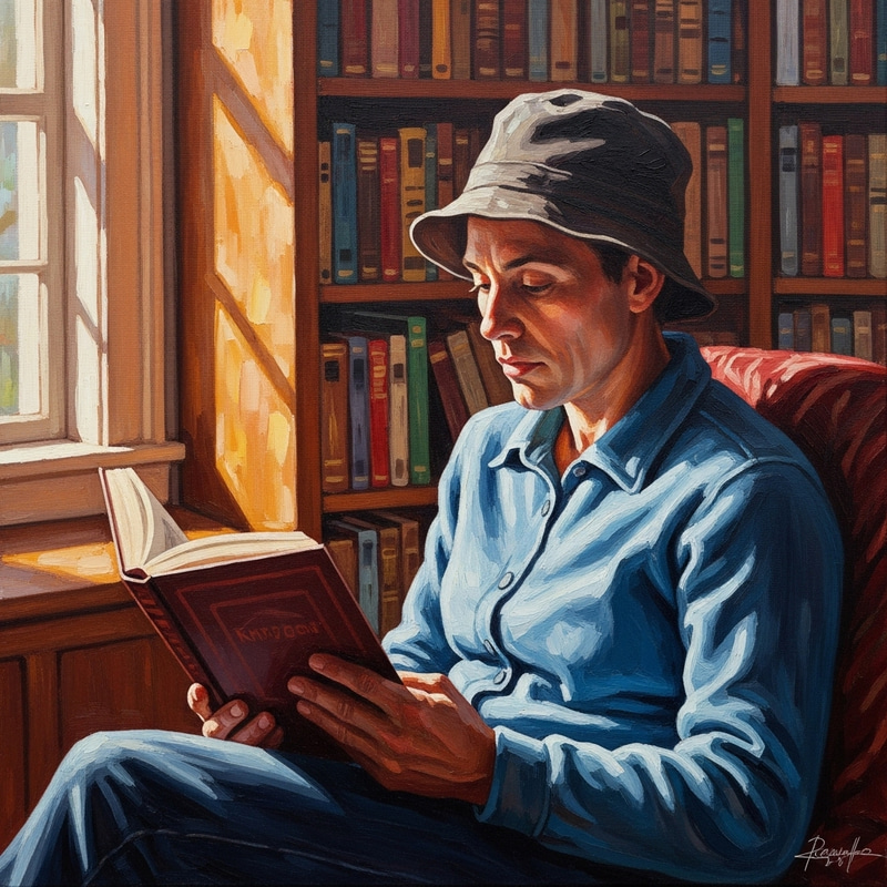 Tranquil Library Scene: Serene Self-Improvement Reading Tranquil Library Scene: Serene Self-Improvement Reading