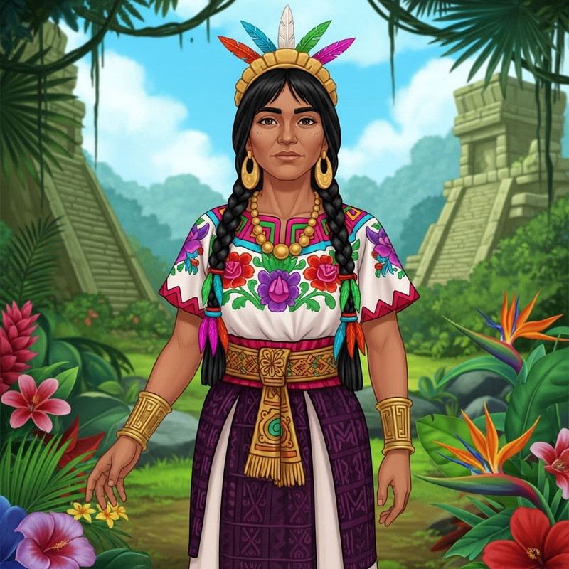 Princess Náay in Traditional Mayan Clothing | Guatemala Princess Náay in Traditional Mayan Clothing | Guatemala