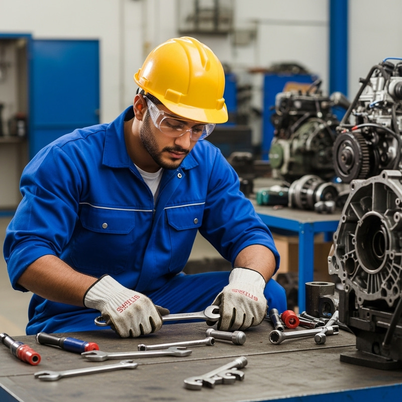 Skilled Mechanical Maintenance Technician in Workshop
