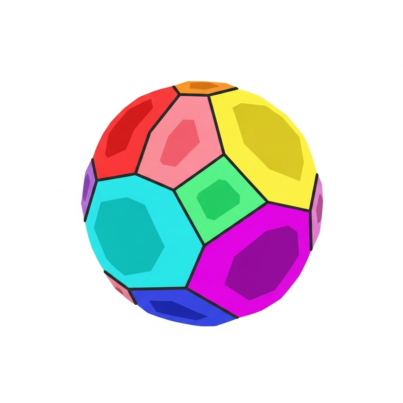 Vibrant Alien Planet with Colorful Continents on a White Background Vibrant Alien Planet with Colorful Continents on a White Background