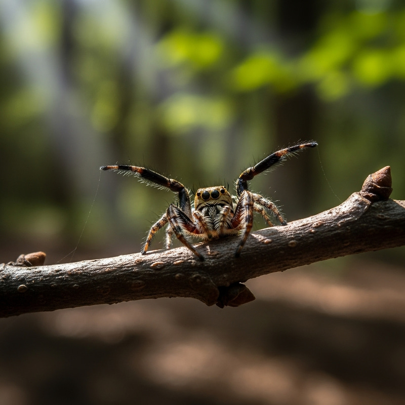Detailed Jumping Spider Mating Dance Image Detailed Jumping Spider Mating Dance Image