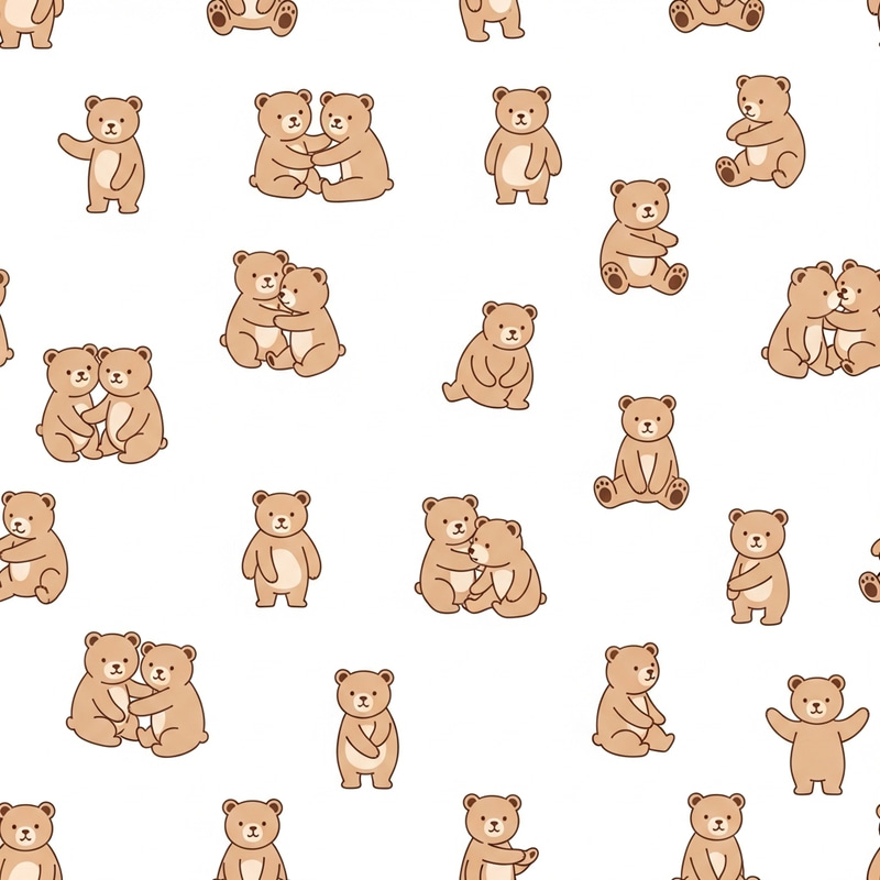 Minimal Little Bears Background Pattern Minimal Little Bears Background Pattern