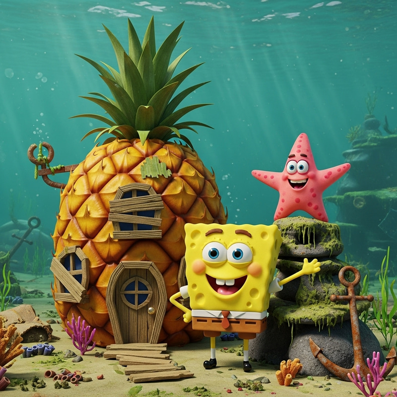 SpongeBob and Patrick Star in 3D Poverty