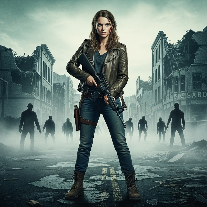 Female Zombie Apocalypse Survivor Poster - Sister of Rick Grimes