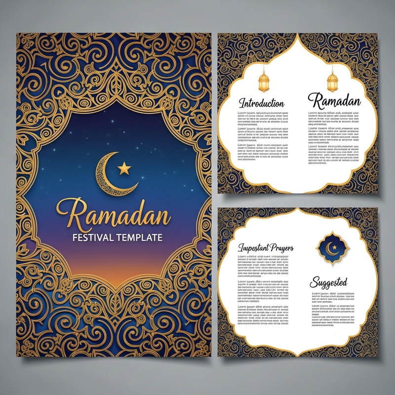 Ramadan Brochure Template | Arabic Cultural Design Ramadan Brochure Template | Arabic Cultural Design