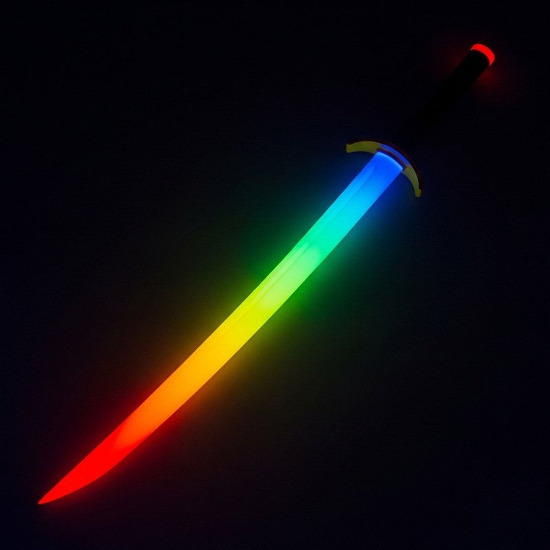 Vibrant Neon Rainbow Sword Art Vibrant Neon Rainbow Sword Art