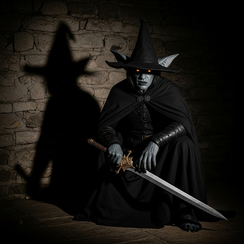 Mysterious Changeling Warlock: Dark Fantasy Art Mysterious Changeling Warlock: Dark Fantasy Art