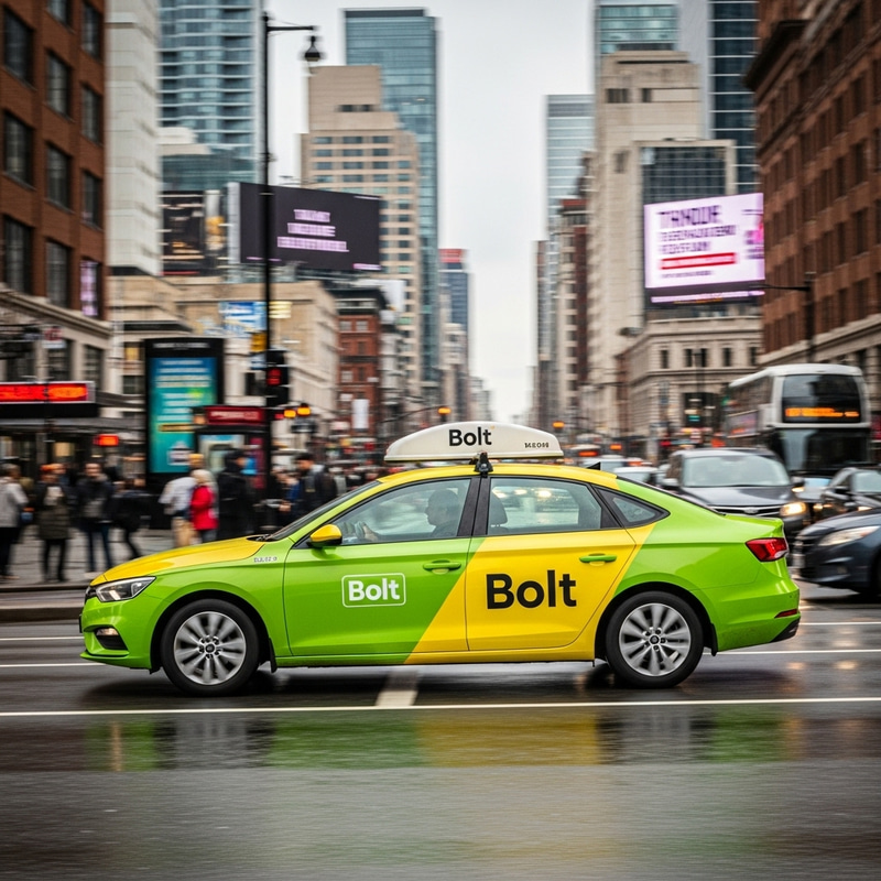Bolt Taxi in Urban Vibe | City Street Ride