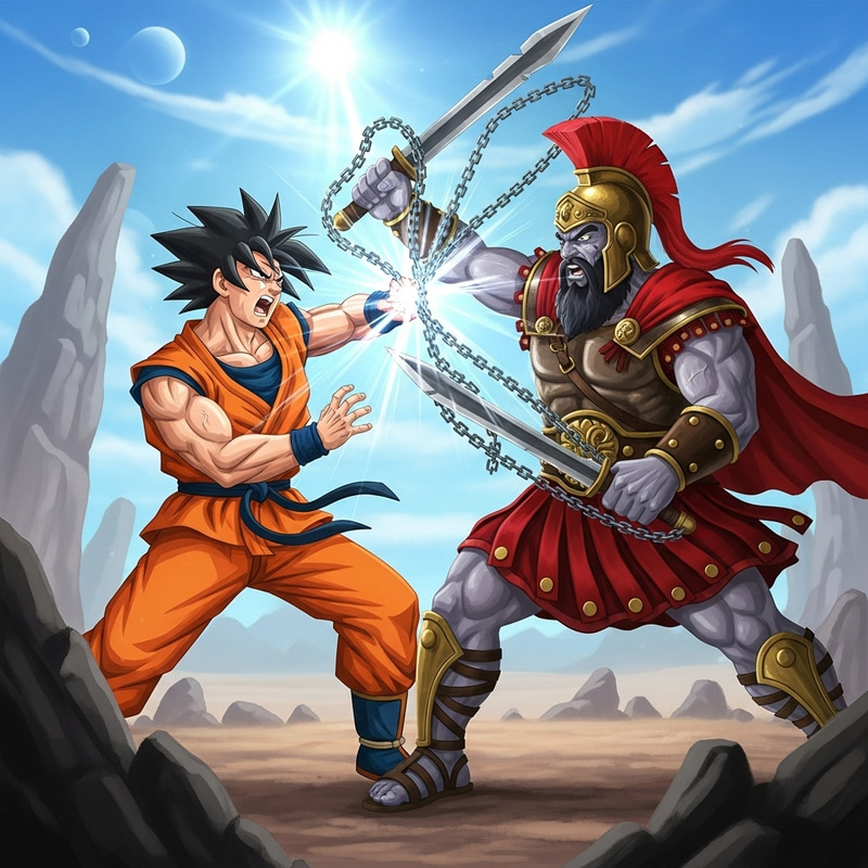 Epic Battle: Goku vs Kratos - Clash of Titans Epic Battle: Goku vs Kratos - Clash of Titans