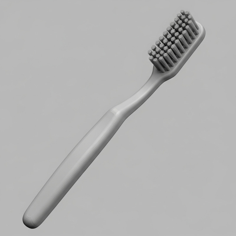 3D Toothbrush in Gray Shades - Modern Design 3D Toothbrush in Gray Shades - Modern Design