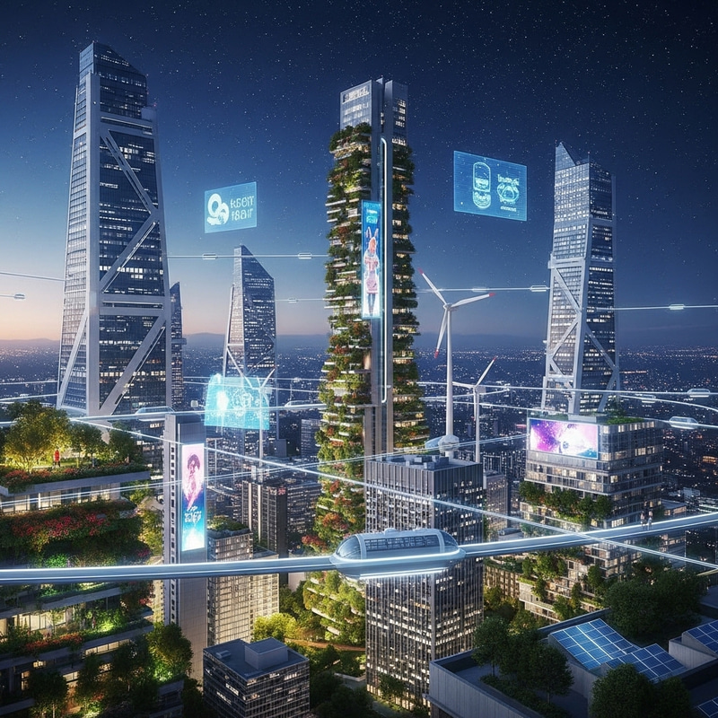 Futuristic City Skyline: Urban Landscape of Tomorrow