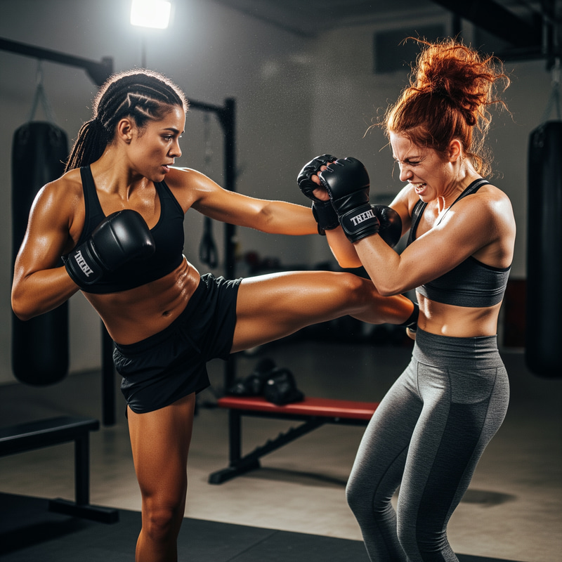Fierce Ladies in Intense Fight - Strength & Agility